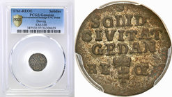 Augustus III the Sas 
POLSKA/POLAND/POLEN/SACHSEN/FRIEDRICH AUGUST II

August III Sas. Schilling (szelag) 1761, Gdansk (Danzig) PCGS UNC 
Patyna, ...