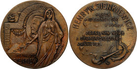 Medals and plaques
POLSKA/ POLAND/ POLEN / POLOGNE / POLSKO

Poland. Medal 1916 Henryk Sienkiewicz - Wielkiemu Jałmużnikowi 
Aw: W półotoku napis ...