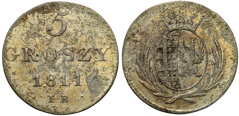 Duchy of Warsaw
POLSKA/ POLAND/ POLEN

Księstwo Warszawskie, 5 groszy 1811 IB...