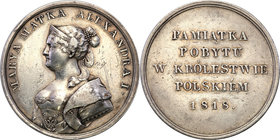 Polish Kingdom / Russia
POLSKA/ POLAND/ POLEN/ RUSSIA/ RUSSLAND/ РОССИЯ

Poland. Medal 1818 Marya Alexander's I mother 
Aw.: Popiersie Marii Fiodo...