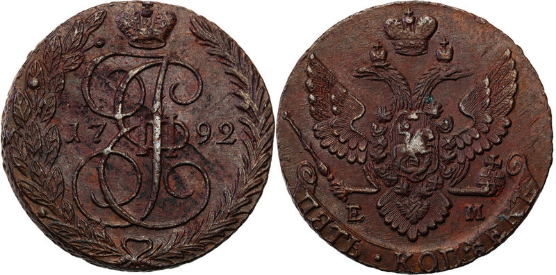 Russia 
RUSSIA/ RUSSLAND/ РОССИЯ

Russia. Catherine II. 5 Kopek (kopeck) 1792...