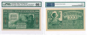 Banknotes
POLSKA/ POLAND/ POLEN / PAPER MONEY / BANKNOTE

Poland OST. 1000 marek 1918 Kowno seria A PMG EPQ 66 (MAX) 
Najwyższa nota gradingowa na...