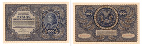 Banknotes
POLSKA/ POLAND/ POLEN / PAPER MONEY / BANKNOTE

1.000 marek polskich 1919 III seria AM 
Piękny stan zachowania. Delikatnie przytępione r...