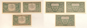 Banknotes
POLSKA/ POLAND/ POLEN / PAPER MONEY / BANKNOTE

5 marek polskich 1919, group 3 banknotes 
II seria BE i Q - stan 1-/2+ (przytępione rogi...