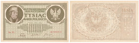 Banknotes
POLSKA/ POLAND/ POLEN / PAPER MONEY / BANKNOTE

1000 zlotych 1919 Kościuszko seria ZL 
 Złamana końcówka lewego górnego rogu i lekko ugi...