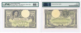 Banknotes
POLSKA/ POLAND/ POLEN / PAPER MONEY / BANKNOTE

500 zlotych 1919 Kościuszko seria A PMG 66 EPQ 
 Druga najwyższa nota gradingowa na świe...