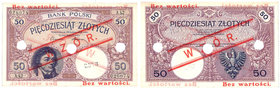 Banknotes
POLSKA/ POLAND/ POLEN / PAPER MONEY / BANKNOTE

SPECIMEN / WZOR 50 zlotych 1919 Kościuszko seria A.42 - RARITY R7 
Seria A.42, numeracja...