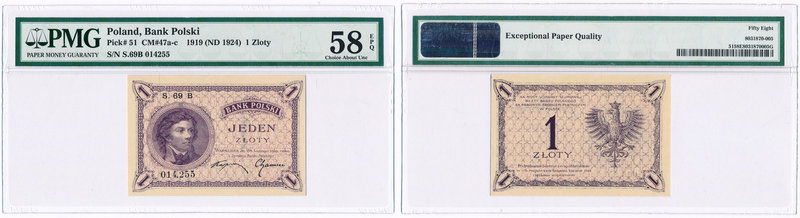 Banknotes
POLSKA/ POLAND/ POLEN / PAPER MONEY / BANKNOTE

1 zloty 1919 Kościu...