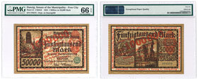 Banknotes
POLSKA/ POLAND/ POLEN / PAPER MONEY / BANKNOTE

Wolne Miasto Gdansk (Danzig) 50.000 marek 1923 PMG 66 EPQ (MAX) 
 Jedyny banknot ogradow...