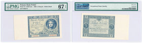 Banknotes
POLSKA/ POLAND/ POLEN / PAPER MONEY / BANKNOTE

5 zlotych 1930 seria CR PMG 67 EPQ (MAX) 
Najwyższa nota gradingowa na świecie. Emisyjny...