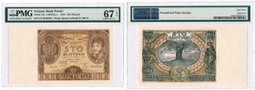 Banknotes
POLSKA/ POLAND/ POLEN / PAPER MONEY / BANKNOTE

100 zlotych 1934 seria CP PMG 67 EPQ (MAX) 
Wyśmienicie zachowany banknot w gradingu z n...