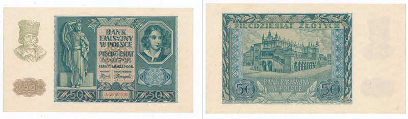 Banknotes
POLSKA/ POLAND/ POLEN / PAPER MONEY / BANKNOTE

50 zlotych 1940 ser...