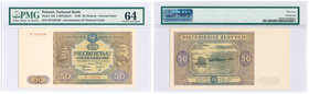 Banknotes
POLSKA/ POLAND/ POLEN / PAPER MONEY / BANKNOTE

50 zlotych 1946 seria H PMG 64 
Wysoka nota gradingowa PMG 64. Idealnie zachowany i rzad...