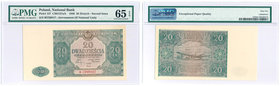 Banknotes
POLSKA/ POLAND/ POLEN / PAPER MONEY / BANKNOTE

20 zlotych 1946 seria B PMG 65 EPQ 
Banknot w gradingu PMG z notą 65 oraz dopiskiem: wyj...