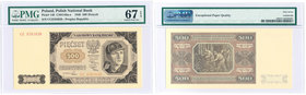 Banknotes
POLSKA/ POLAND/ POLEN / PAPER MONEY / BANKNOTE

500 zlotych 1948 seria CC PMG 67 EPQ (2 MAX) 
Wspaniale zachowany egzemplarz a gradingu ...
