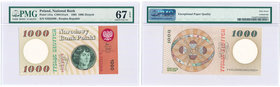Banknotes
POLSKA/ POLAND/ POLEN / PAPER MONEY / BANKNOTE

1000 zlotych 1965 seria S PMG 67 EPQ (2 MAX) 
Wspaniale zachowany egzemplarz a gradingu ...