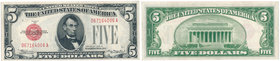 Banknotes
POLSKA/ POLAND/ POLEN / PAPER MONEY / BANKNOTE

USA. 5 dollars 1928 red seal seria DA 
Podpisy Julian i Morgenthau.Bardzo ładny stan zac...