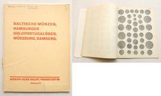 Numismatic literature
Auction Catalog Adolph Hess „Baltische Münzen, Hamburger Goldportugalöser, Würzburg, Bamberg” Frankfurt am Main, 28. Januar 193...