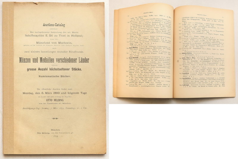 Numismatic literature
Auction Catalog Otto Helbing „Münzen und Medaillen versch...