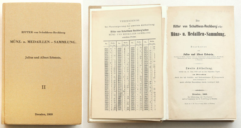 Numismatic literature
Auction Catalog „Die Ritter von Schulthess-Rechberg'sche ...