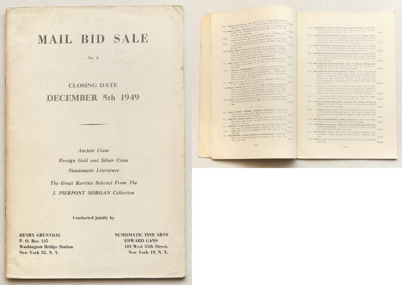 Numismatic literature
Auction Catalog Henry Grunthal & Numismatic Fine Arts Edw...