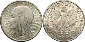 Poland II Republic 
POLSKA / POLAND / POLEN

II RP. 10 zlotych 1932 Women Head (bez znaku) 
Menniczej świeżości egzemplarz. Połysk, złotawa patyna...