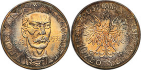 Poland II Republic 
POLSKA / POLAND / POLEN

II RP. 10 zlotych 1933 Traugutt 
Piękna, kolorowa patyna. Intensywny połysk menniczy. Wspaniała preze...