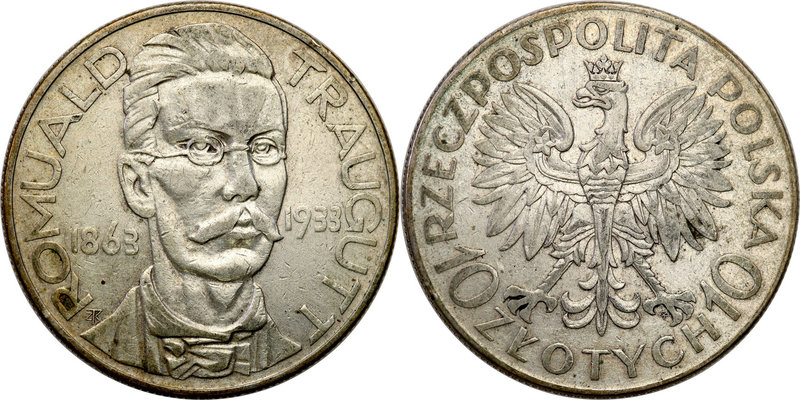 Poland II Republic 
POLSKA / POLAND / POLEN

II RP. 10 zlotych 1933 Traugutt ...