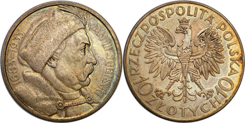 Poland II Republic 
POLSKA / POLAND / POLEN

II RP. 10 zlotych 1933 Sobieski ...