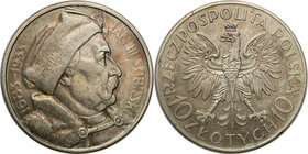 Poland II Republic 
POLSKA / POLAND / POLEN

II RP. 10 zlotych 1933 Sobieski 
Dużo połysku. Piękna patyna.Fischer OB 020; Parchimowicz 121
Waga/W...