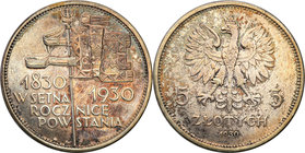 Poland II Republic 
POLSKA / POLAND / POLEN

II RP. 5 zlotych 1930 Sztandar 
Dobre detale, patyna. Ślady dawnego czyszczenia.Parchimowicz 115a
Wa...