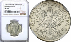 Poland II Republic 
POLSKA / POLAND / POLEN

II RP. 5 zlotych 1932 Women Head bez znaku NGC MS60 
Wspaniale zachowany egzemplarz. Piękny połysk me...