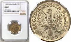 Poland II Republic 
POLSKA / POLAND / POLEN

II RP. 1 zloty 1925 Londyn NGC MS63 
Wspaniale zachowany egzemplarz, intensywny połysk menniczy. Pięk...