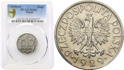 Poland II Republic 
POLSKA / POLAND / POLEN

II RP. 1 zloty 1929 PCGS MS62 
Wysoka nota gradingowa. Piękny egzemplarz, intensywny połysk menniczy ...