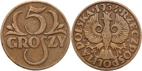 Poland II Republic 
POLSKA / POLAND / POLEN

II RP. 5 groszy 1934 The rarest date 
Najrzadszy, a co za tym idzie najtrudniejszy do zdobycia roczni...