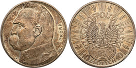 Probe coins of the Second Polish Republic
POLSKA / POLAND / POLENII RP. PROBA / PATTERN

PROBE SILVER 10 zlotych 1934 Pilsudski Orzeł Strzelecki - ...
