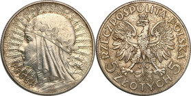 Probe coins of the Second Polish Republic
POLSKA / POLAND / POLENII RP. PROBA / PATTERN

PROBE SILVER 5 zlotych 1933 Women Head, stempel Zwykły - R...