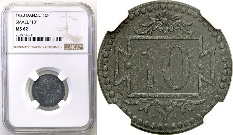 Danzig 
POLSKA / POLAND / POLEN

Wolne Miasto Gdańsk/Danzig. 10 fenig (pfenig...