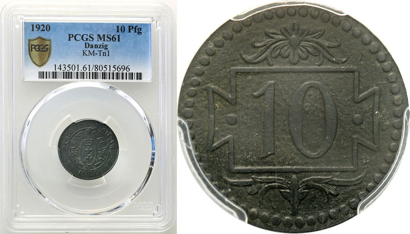 Danzig 
POLSKA / POLAND / POLEN

Wolne Miasto Gdańsk/Danzig. 10 fenig (pfenig...