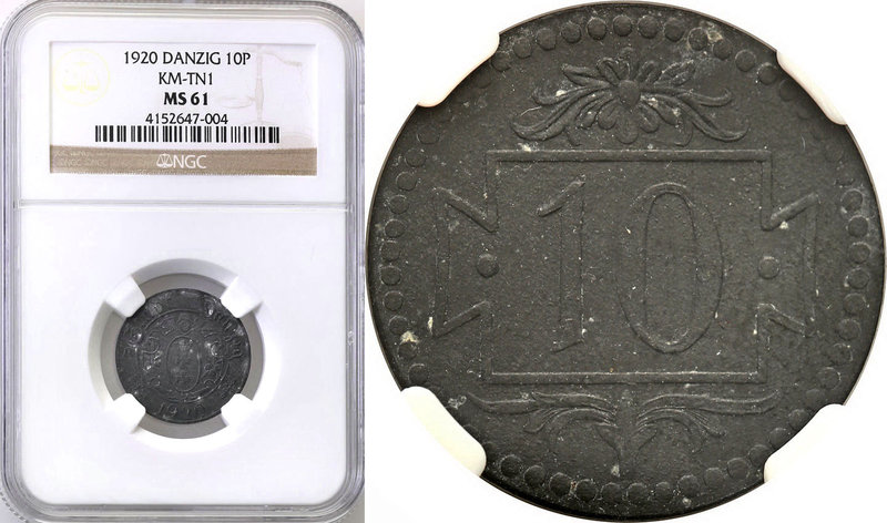Danzig 
POLSKA / POLAND / POLEN

Wolne Miasto Gdańsk/Danzig. 10 fenig (pfenig...