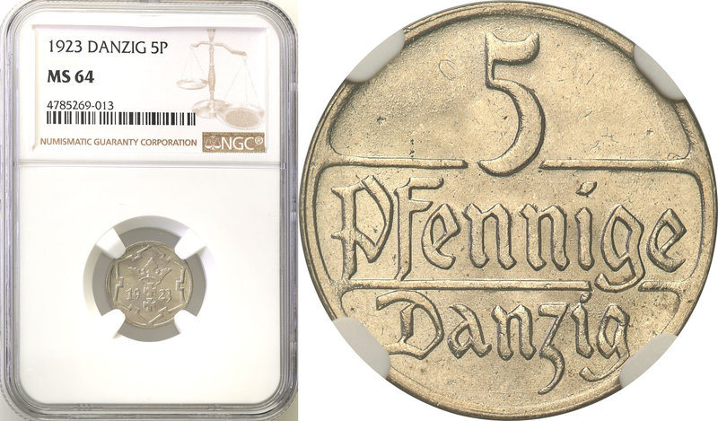 Danzig 
POLSKA / POLAND / POLEN

Wolne Miasto Gdańsk / Danzig. 5 fenig (pfeni...