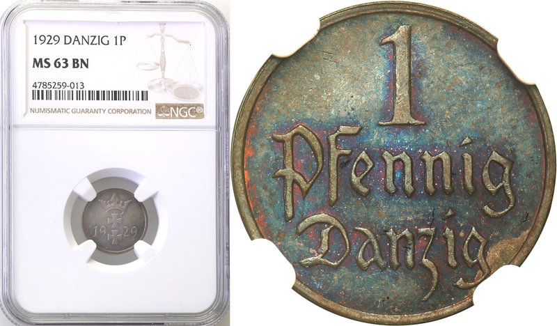 Danzig 
POLSKA / POLAND / POLEN

Wolne Miasto Gdańsk/Danzig. 1 fenig 1929 NGC...