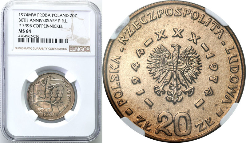 Probe coins Polish People Republic (PRL)
POLSKA / POLAND / POLEN / PATTERN

P...