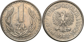 Probe coins Polish People Republic (PRL)
POLSKA / POLAND / POLEN / PATTERN

PRL. PROBE Copper Nickel 1 zloty 1984 bez napisu - Ilustrowana 
Niezmi...