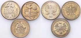 Probe coins Polish People Republic (PRL)
POLSKA / POLAND / POLEN / PATTERN

PRL. PROBE Copper Nickel 10 zlotych 1964-1965, group 3 coins 
Piękny s...