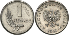 Collection - Nickel Probe Coins
POLSKA / POLAND / POLEN / PATTERN

PRL. PROBE Nickel 1 grosz 1949 
Menniczy egzemplarz.Fischer P 050 
Waga/Weight...