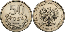 Collection - Nickel Probe Coins
POLSKA / POLAND / POLEN / PATTERN

PRL. PROBE Nickel 50 groszy 1986 
Piękny, menniczy egzemplarz.Fischer P 063
Wa...