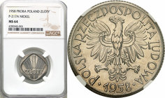 Collection - Nickel Probe Coins
POLSKA / POLAND / POLEN / PATTERN

PRL. PROBE Nickel 1 zloty 1958 NGC MS64 
Piękny, menniczy egzemplarz.Poszukiwan...