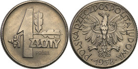 Collection - Nickel Probe Coins
POLSKA / POLAND / POLEN / PATTERN

PRL. PROBE Nickel 1 zloty 1958 
Piękny, menniczy egzemplarz. Poszukiwana moneta...