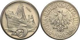 Collection - Nickel Probe Coins
POLSKA / POLAND / POLEN / PATTERN

PRL. PROBE Nickel 5 zlotych 1960 Waryński - RZAKDA 
Piękny, egzemplarz, połysk....